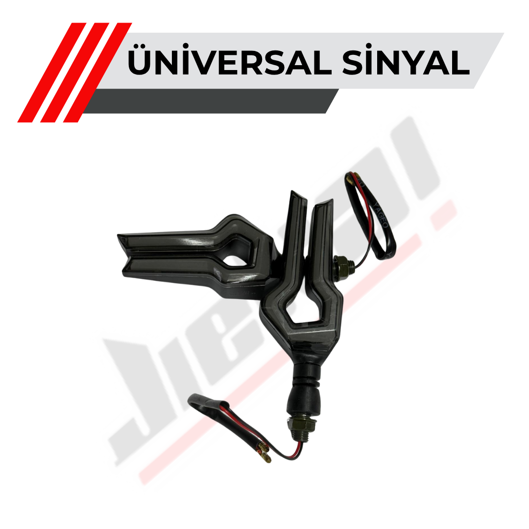 JİEKAİ TS54 ÜNİVERSAL KAYARLI SİNYAL MOTOSİKLET *SARI*