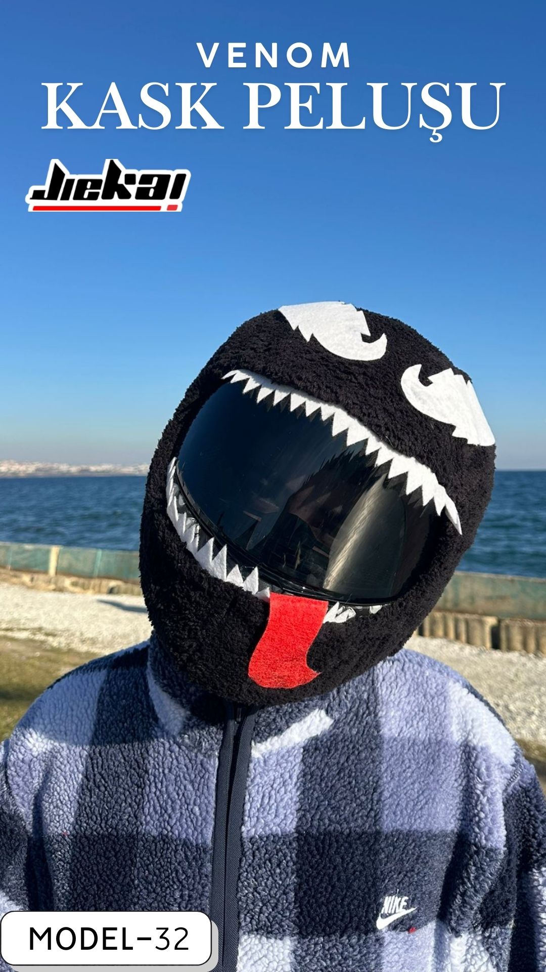 MODEL-32 KASK PELUŞU TEK EBAT VENOM